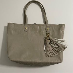 Steve Madden light taupe colored tote hand bag